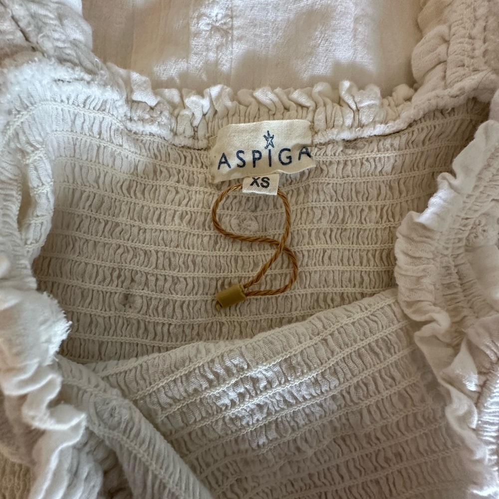 Aspiga Rihanna Embroidered Sundress in White, size XS - Picture 5 of 8